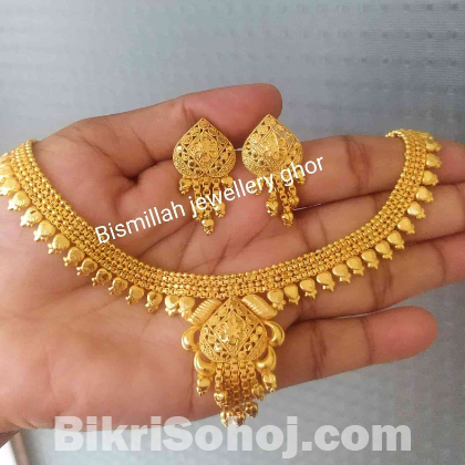 Gold plate jewelry set